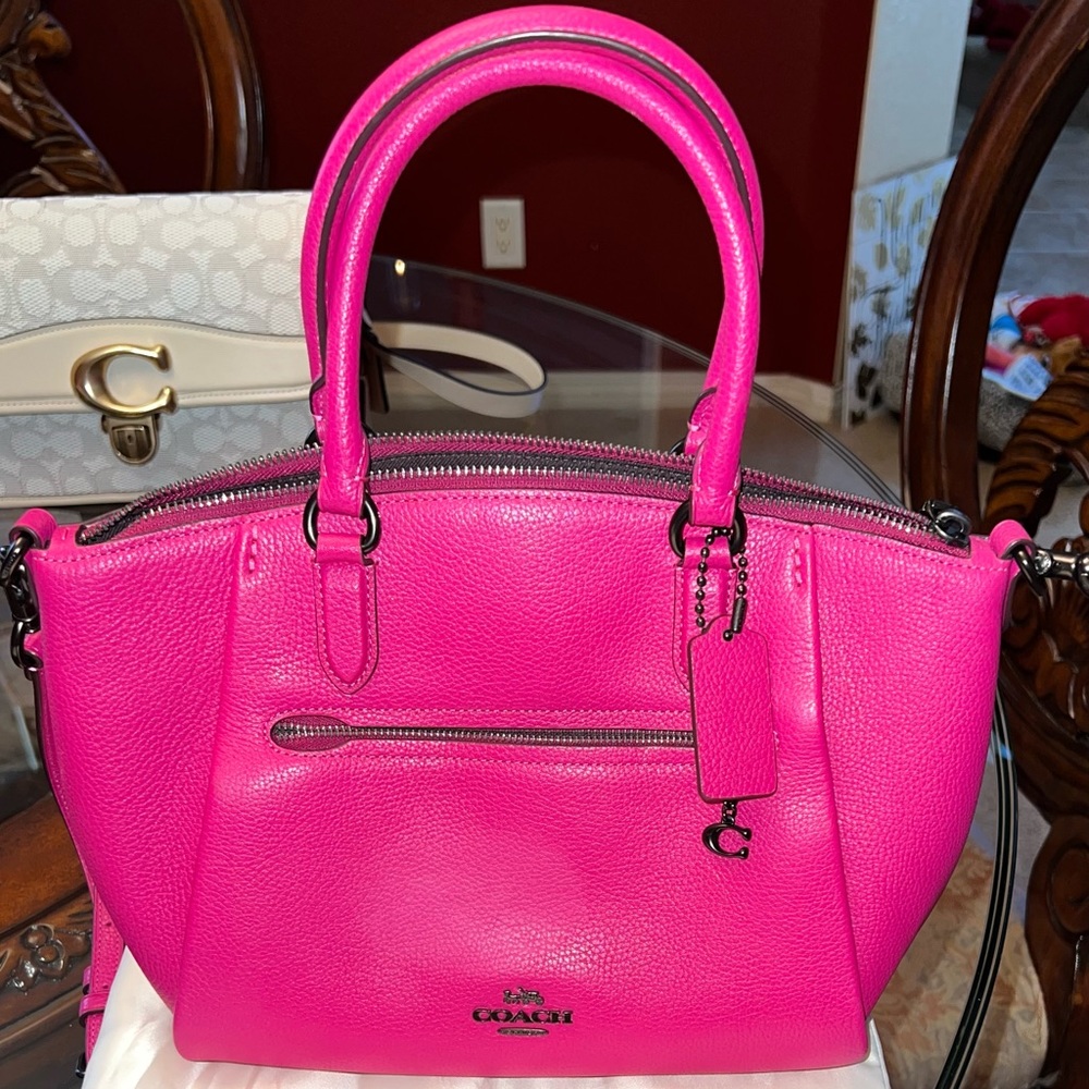 Coach Elise satchel Authentic hot pink